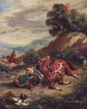 Eugène Delacroix œuvres - la mort de laras 1858 Eugène Delacroix
